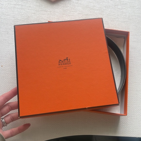 Hermes Box Courchevel 32mm 65 Leather Belt Strap - Picture 5 of 7